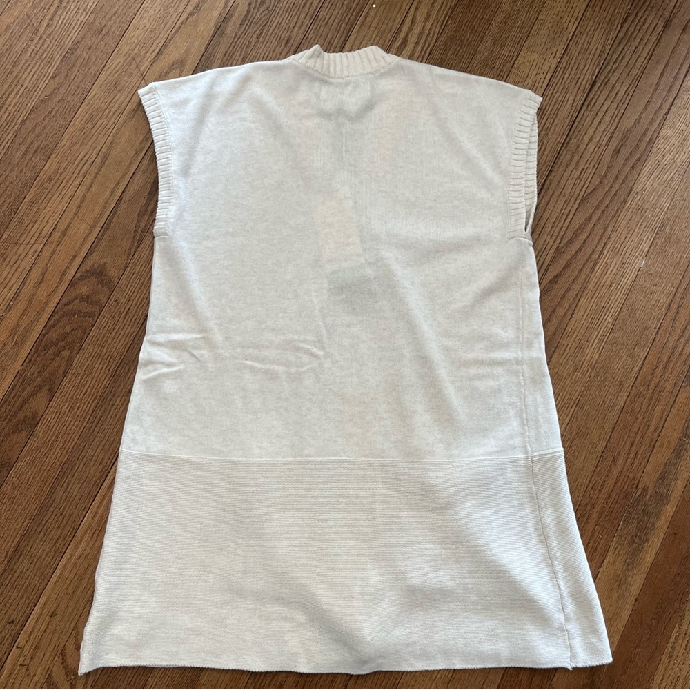 Aventura Whisper White Frankie Sweater Vest Organic Cotton Size Small - Picture 6 of 7